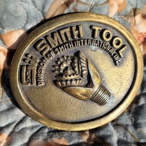 Vintage SMITH Tools solid BRASS Belt Buckle